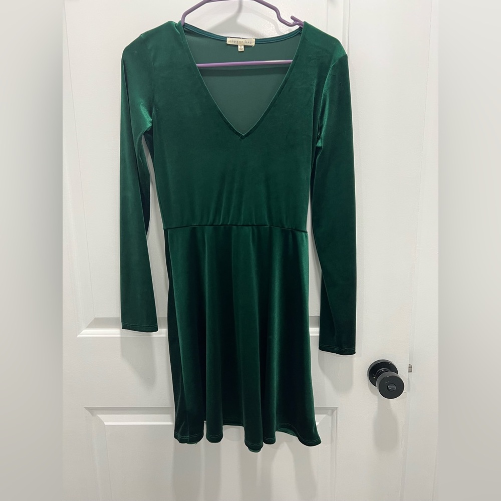 Hunter Green Long Sleeve Dress